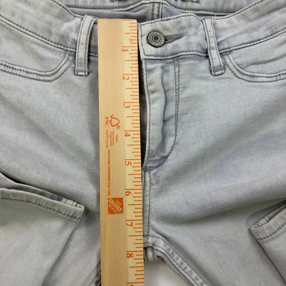Abercrombie & Fitch Super Skinny Jeans Womens 00 W24 Light Grey Stretch Low Rise